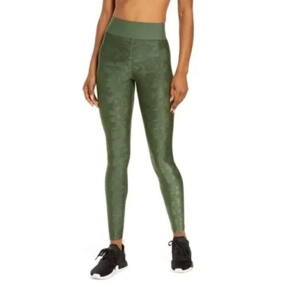 Good American green jacquard leggings- 6 - Picture 1 of 8